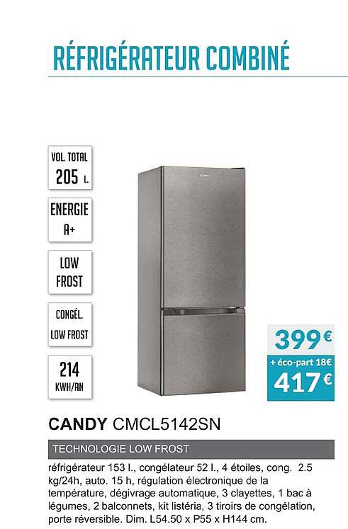 candy cmc5142sn technologie low frost