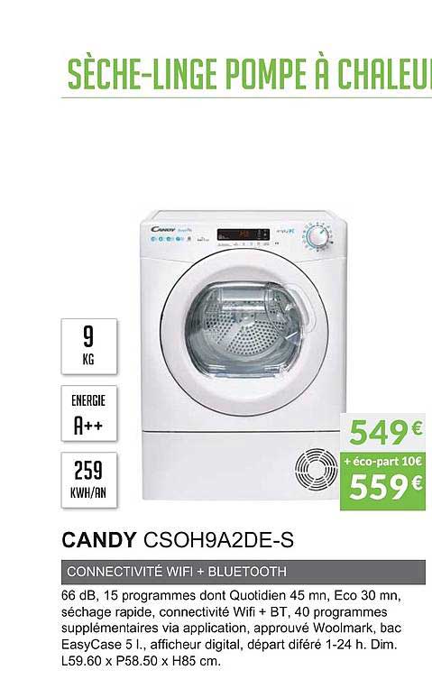 candy csoh9a2de s connectivité wifi + bluetooth