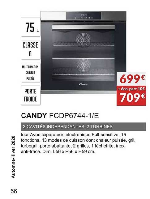 Candy Fcdp6744 1 E 2 Cavités Indépendantes 2 Turbines