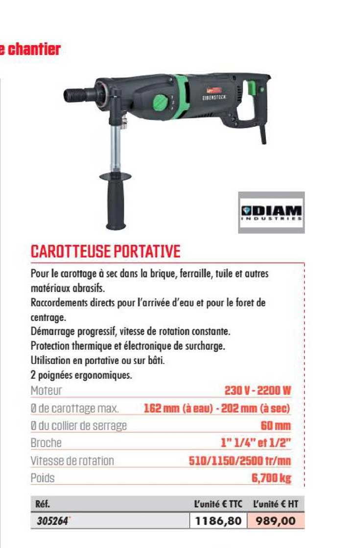 carotteuse portative diam