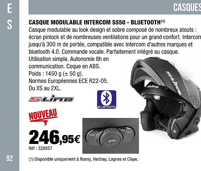 Casque Modulable Intercom S550 - Bluetooth S-line