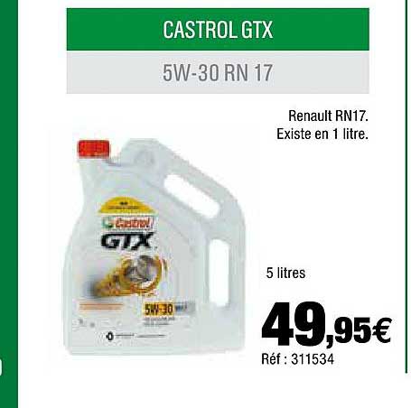 castrol gtx 5w-30 rn 17