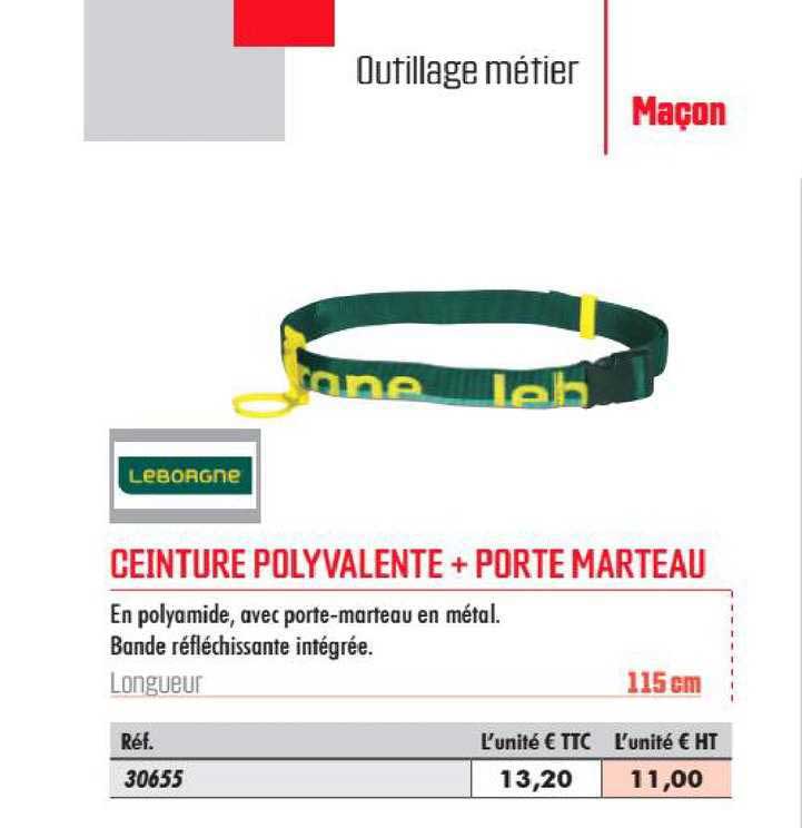 ceinture polyvalente + porte marteau