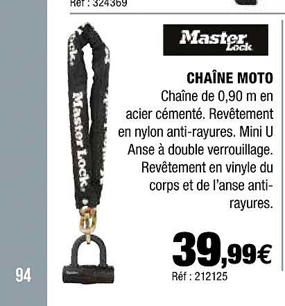 chaîne moto master lock
