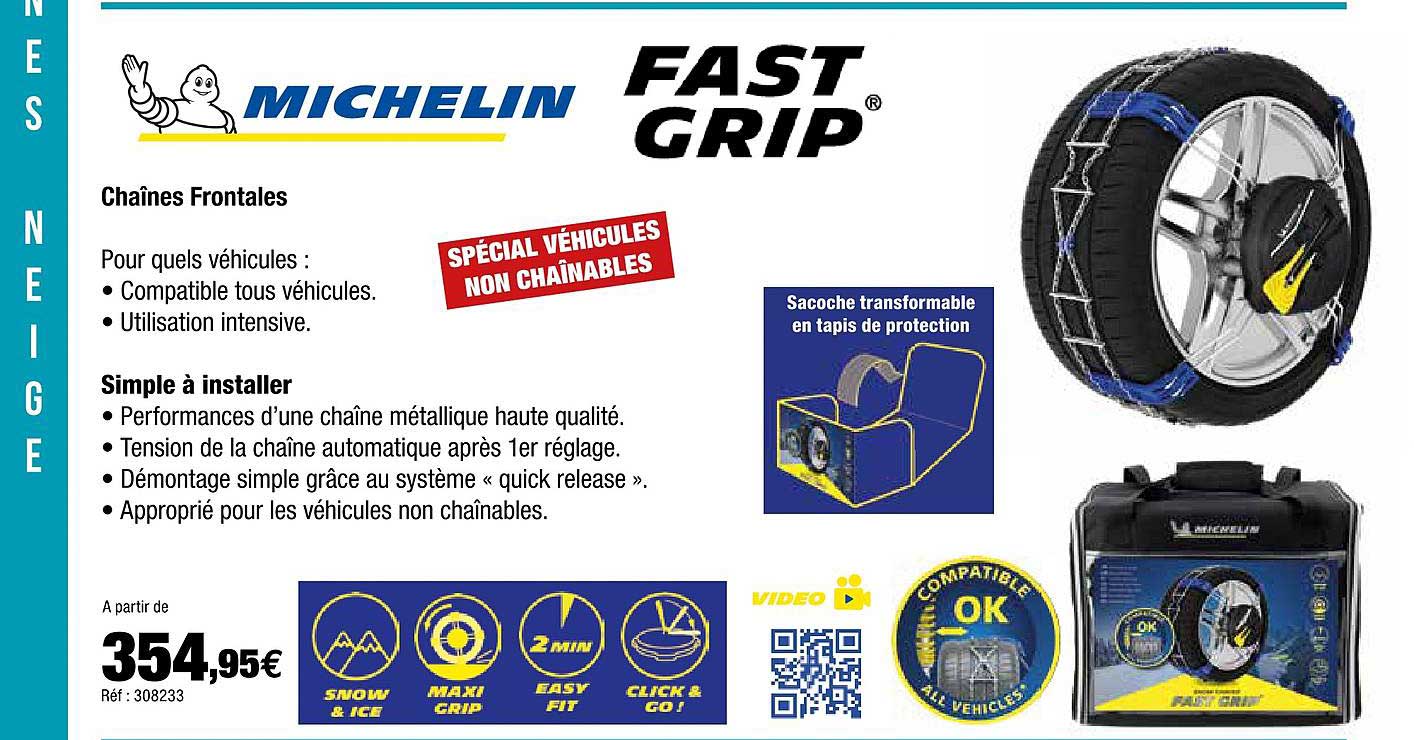 chaînes frontales michelin fast grip