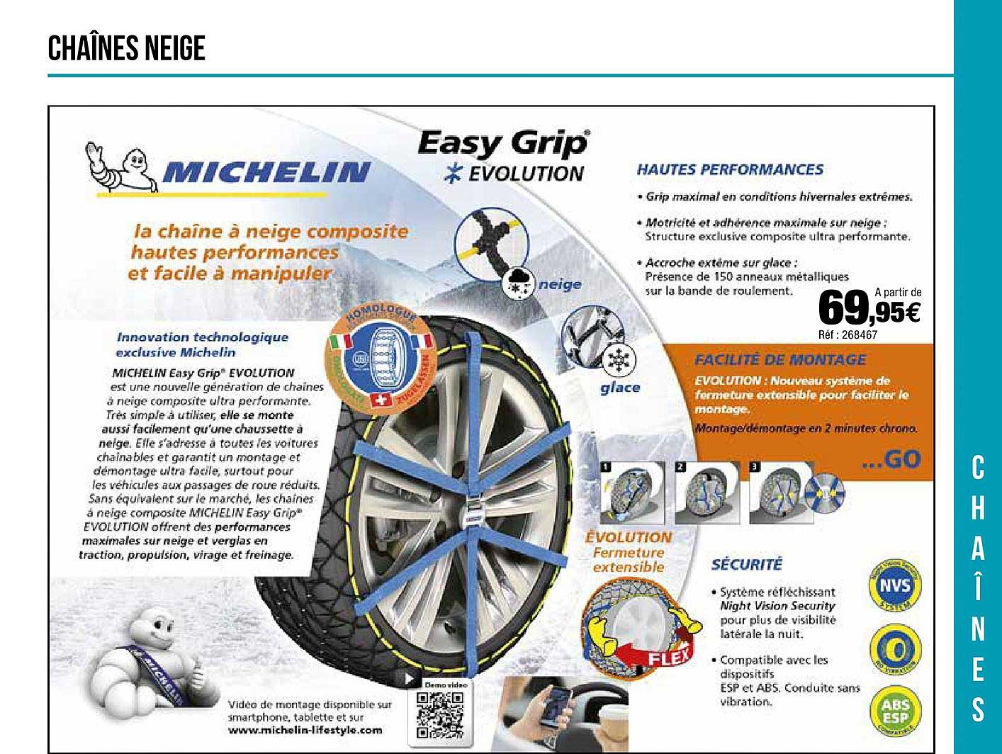 chaînes neige michelin easy grip evolution