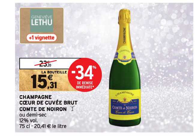 Champagne Cœur De Cuvée Brut Comte De Noiron