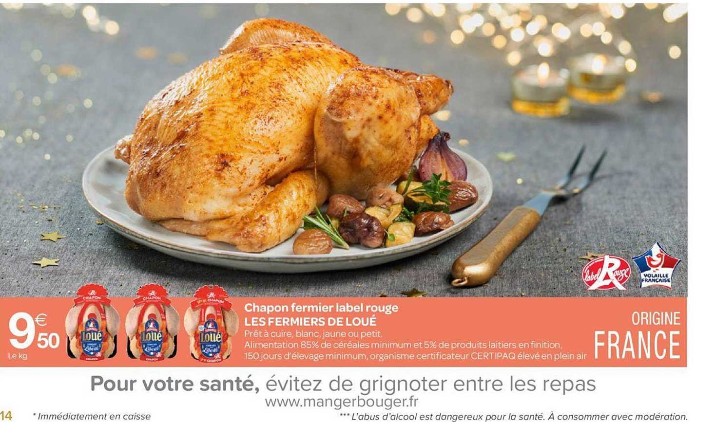 chapon fermier label rouge les fermiers de loué