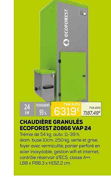 chaudière granulés ecoforest 20866 vap 24