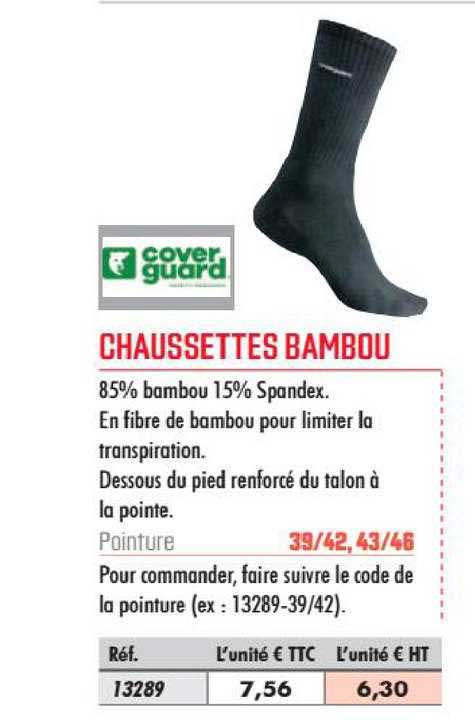 chaussettes bambou cover guard