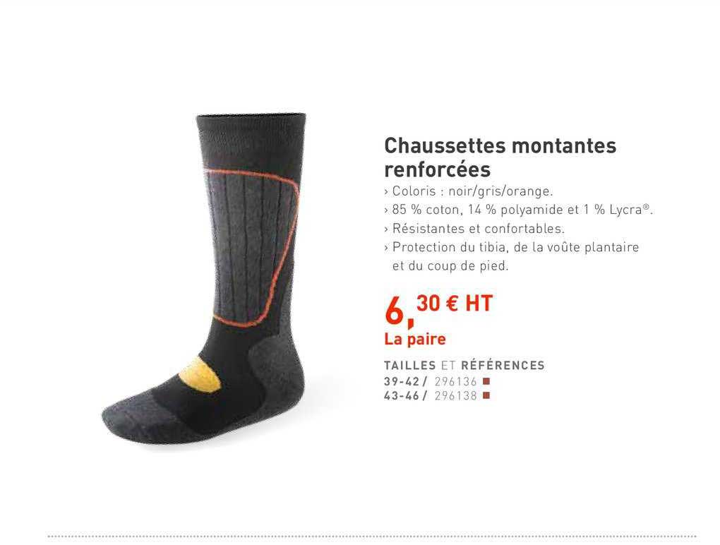 chaussettes montantes renforcées