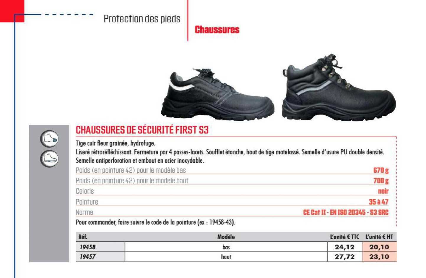 Chaussures De Sécurité First S3