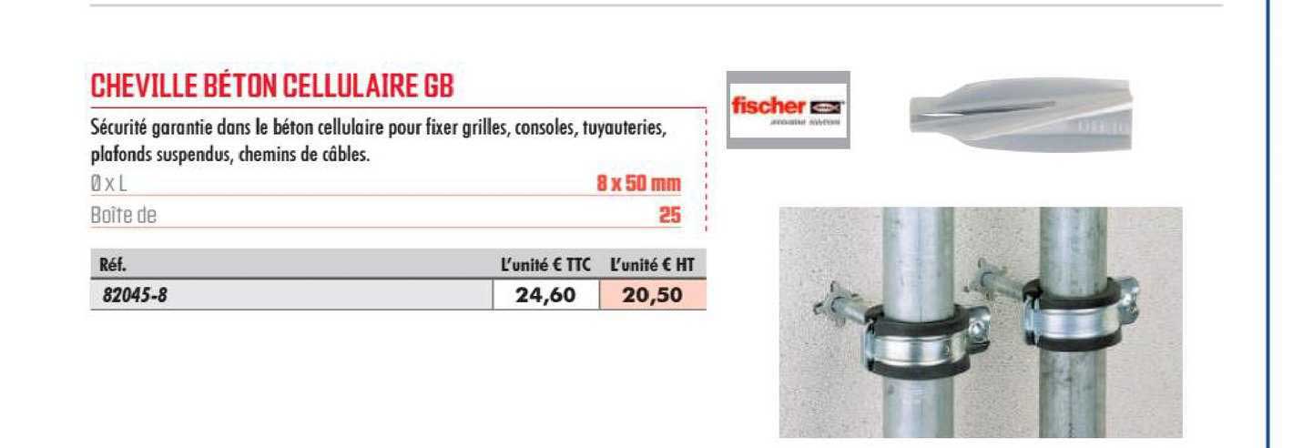 cheville béton cellulaire gb fischer