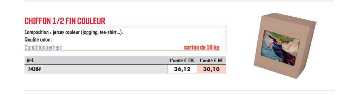 Chiffon 1 2 Fin Couleur