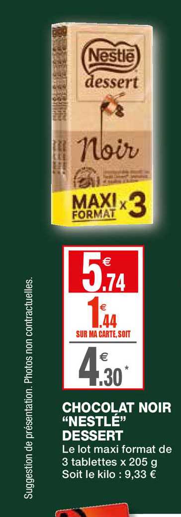 Chocolat Noir Nestlé Dessert