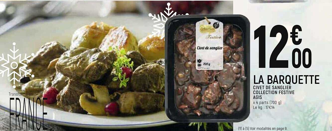 civet de sanglier collection festive agis