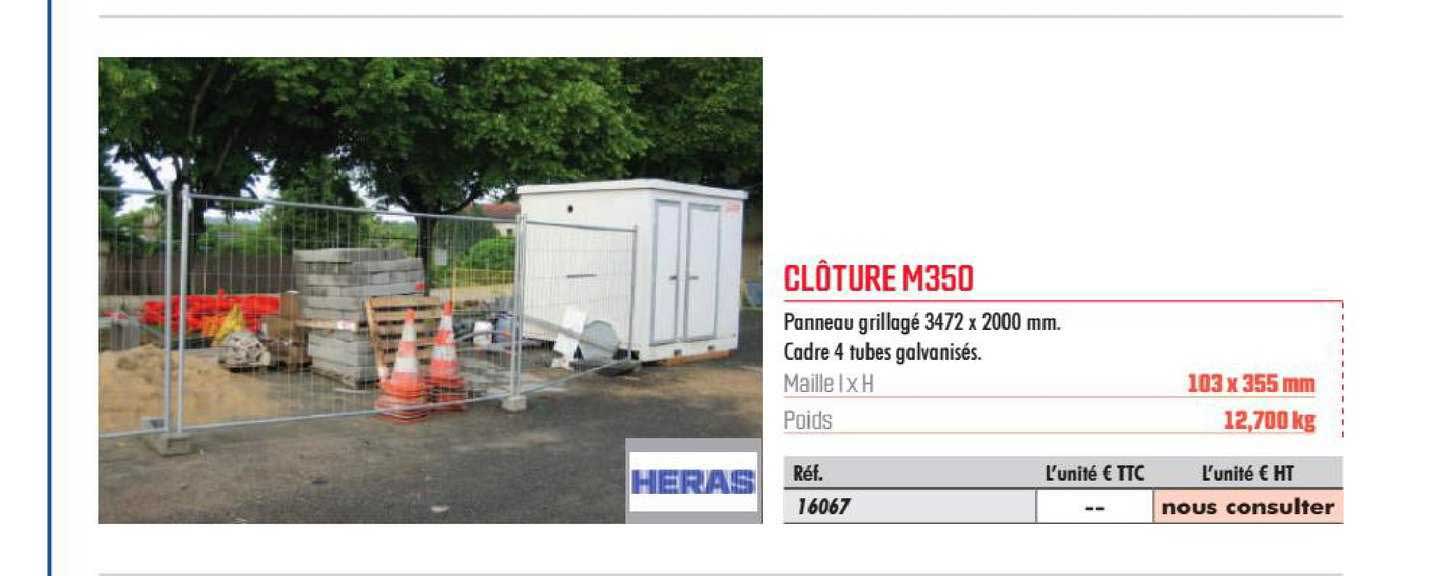 Clôture M350 Heras