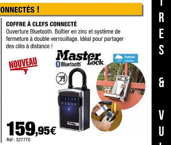 coffre à clefs connecté master lock