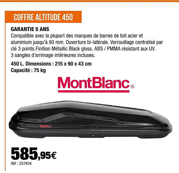 coffre altitude 450 montblanc