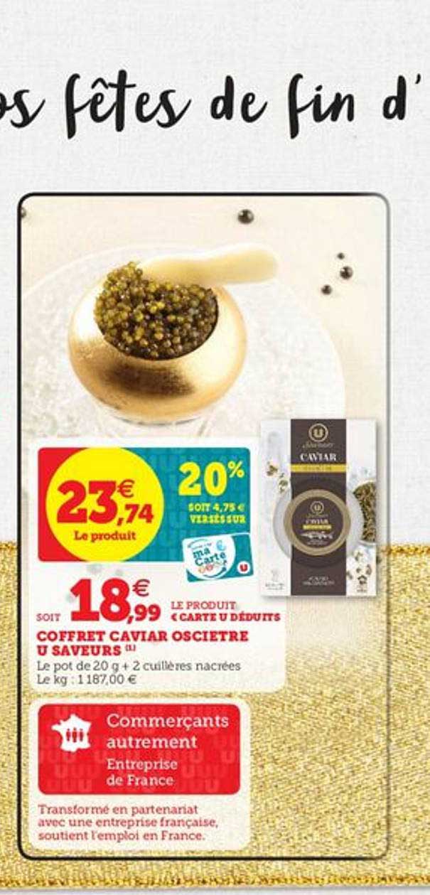 coffret caviar oscietre u saveurs