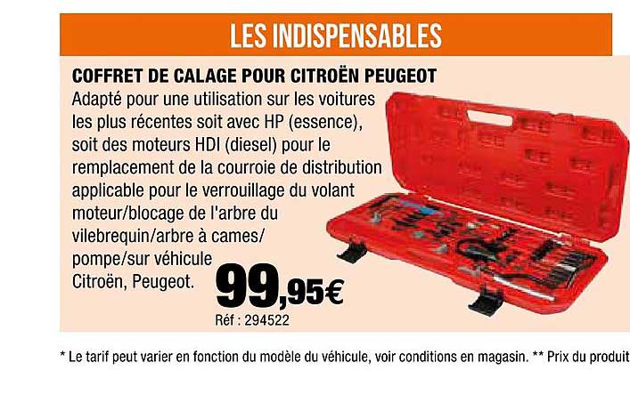 coffret de calage pour citroën peugeot