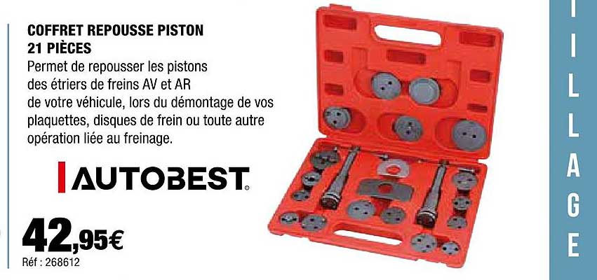 coffret repousse piston 21 pièces autobest