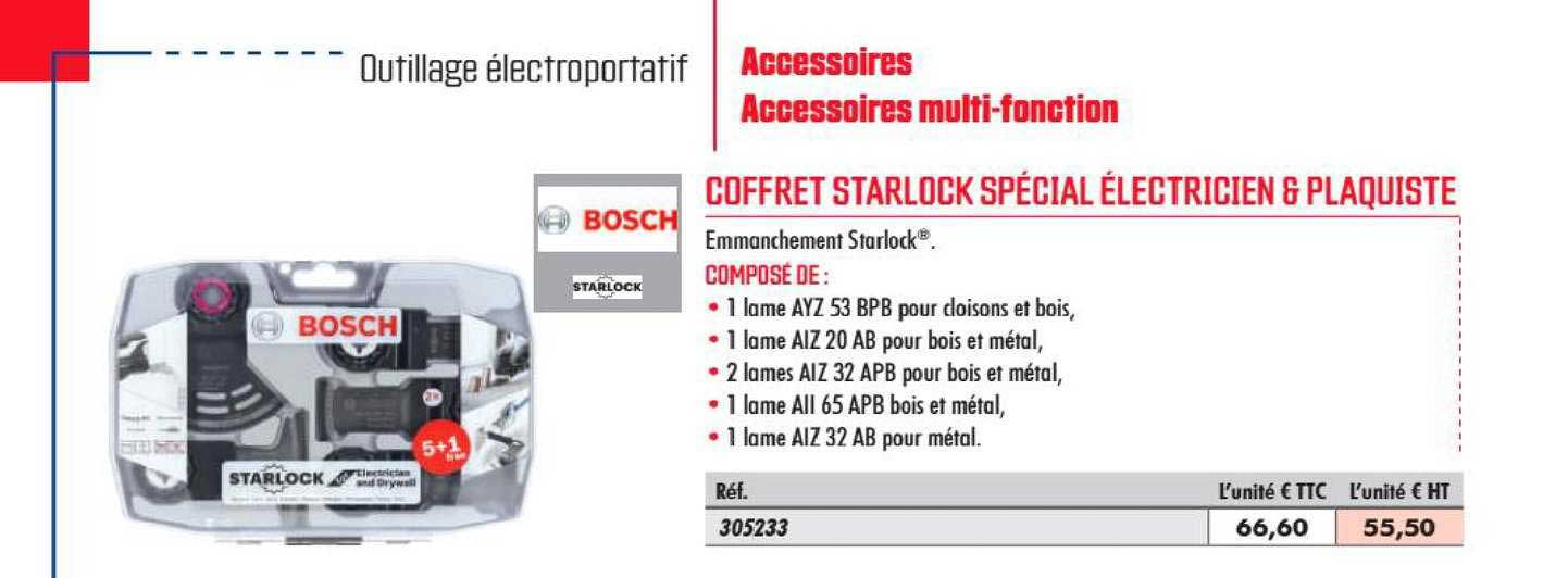 coffret starlock spécial électricien bosch