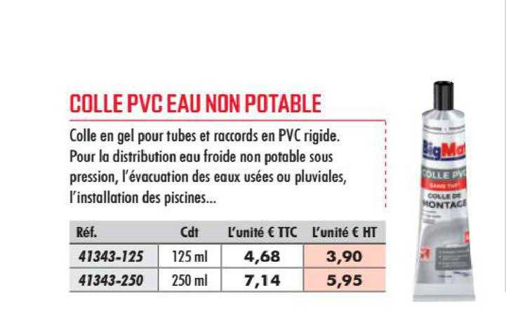 colle pvc eau non potable