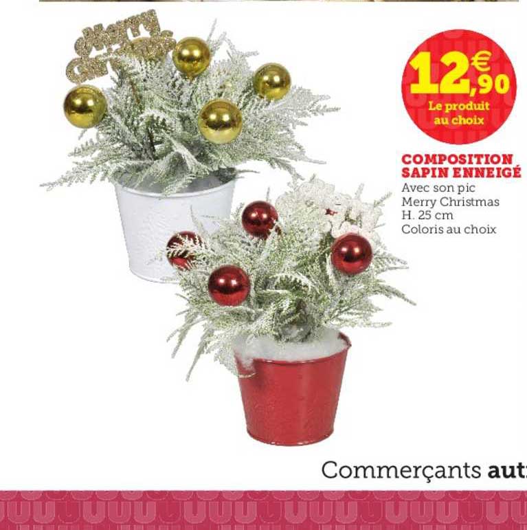 composition sapin enneigé