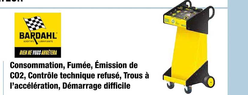 consommation, fumée, émission de co2, contrôle technique refusé, trous à l'accélération, démarrage difficile bardahl