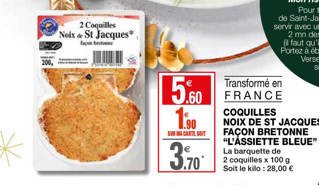 coquilles noix de st jacques façon bretonne l'assiette bleue
