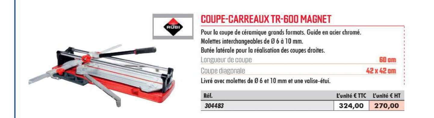 Coupe Carreaux Tr 600 Magnet