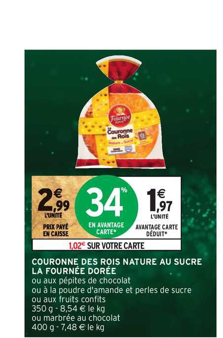 couronne des rois nature au sucre la fournée dorée