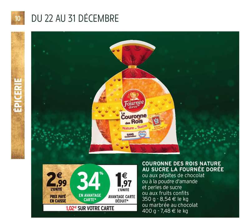 couronne des rois nature au sucre la fournée dorée