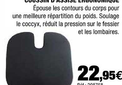 coussin d'assise ergonomique