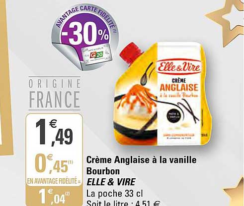 Crème Anglaise à La Vanille Bourbon Elle & Vire