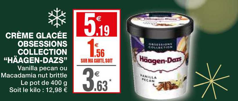 crème glacée bosessions collection häagen dazs
