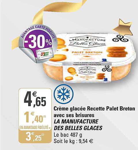 crème glacée recette palet breton avec ses brisures la manufacture des belles glaces