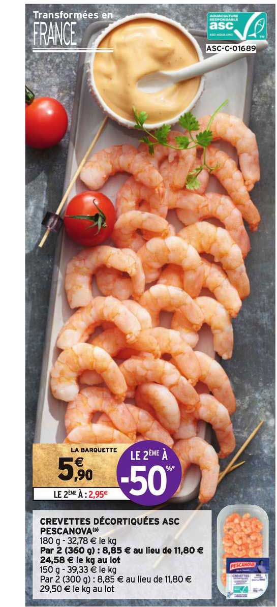 Crevettes Décortiquées Asc Pescanova