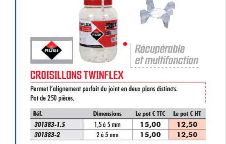 croisillons twinflex rubi