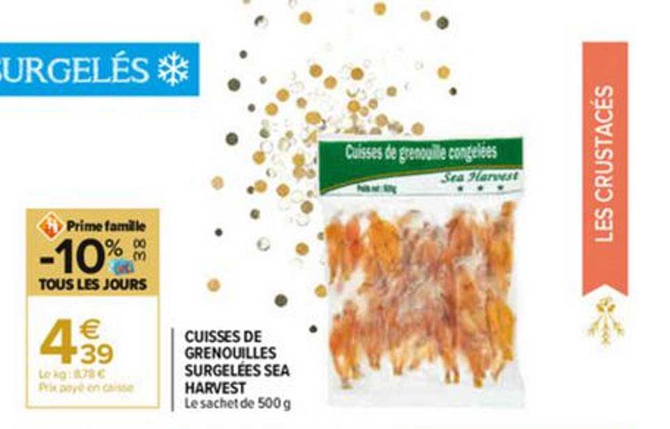 cuisses de grenouilles surgelées sea harvest