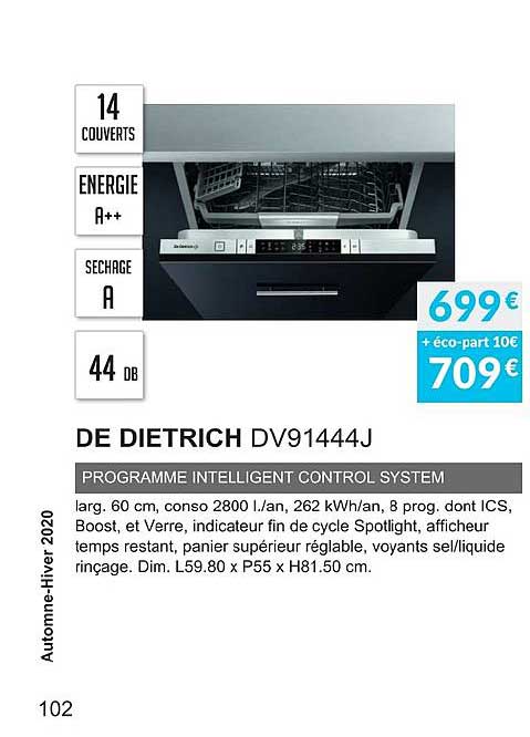 de dietrich vd91444j programme intelligent control system