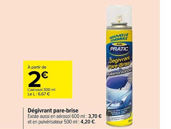 dégibrant pare brise