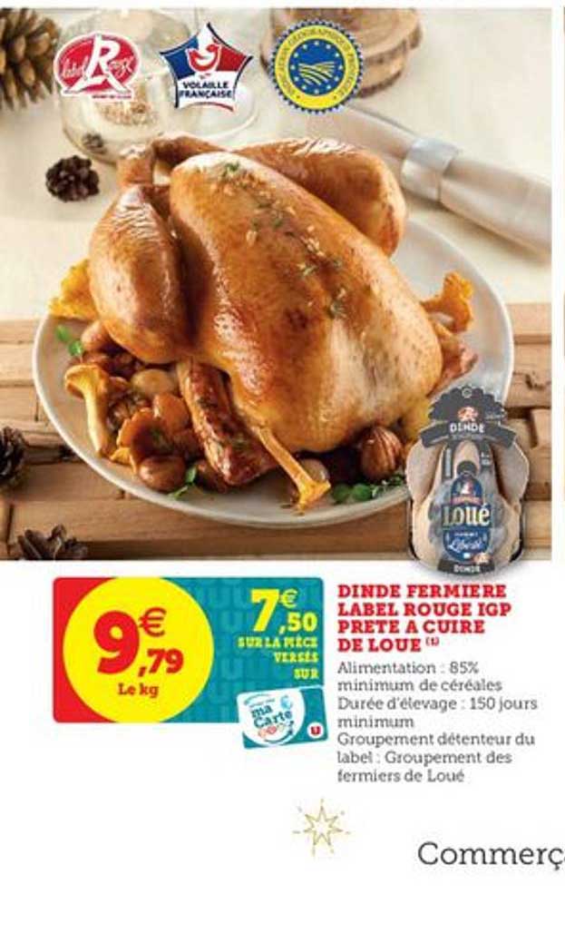 Dinde Fermière Label Rouge Igp Prête à Cuire De Loue