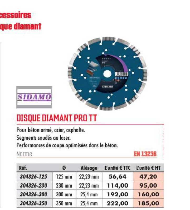 disque diamant pro tt sidamo