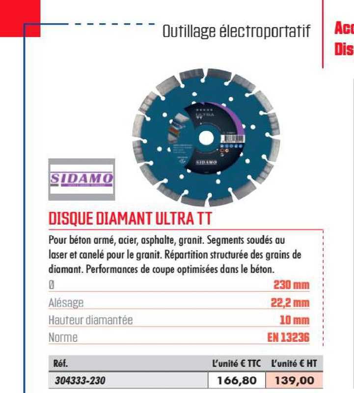disque diamant ultra tt sidamo