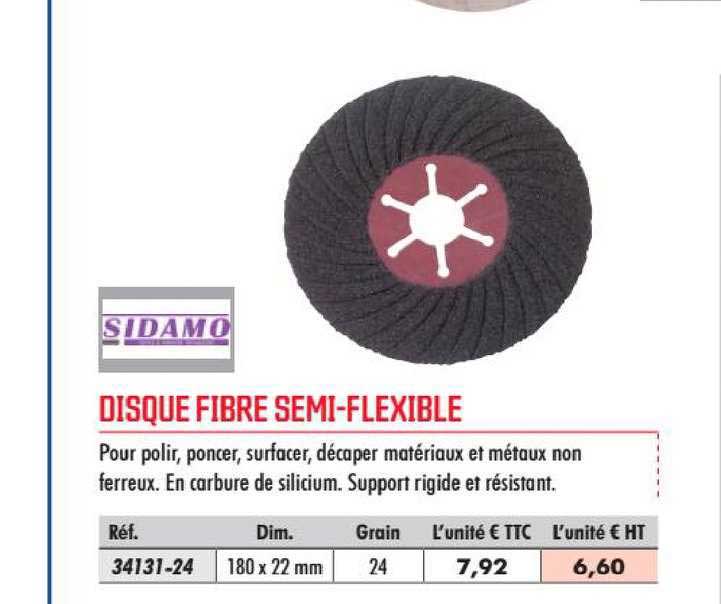 disque fibre semi flexible sidamo