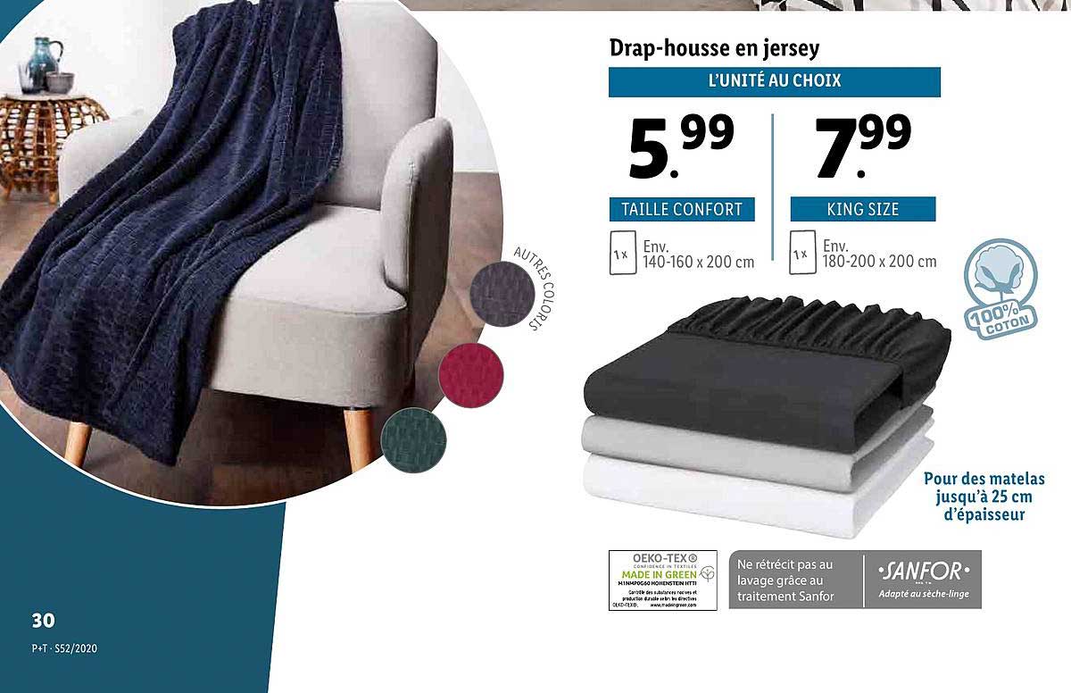 drap-housse en jersey