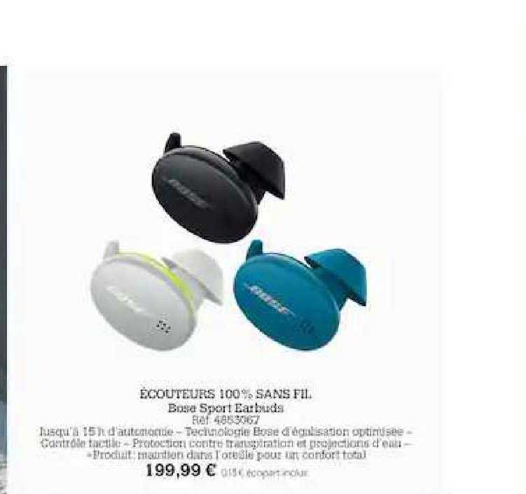 écouteurs 100% Sans Fil Bose Sport Earbuds