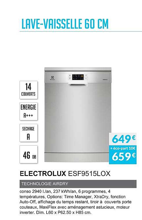 electrolux esf9515lox  technologie airdry